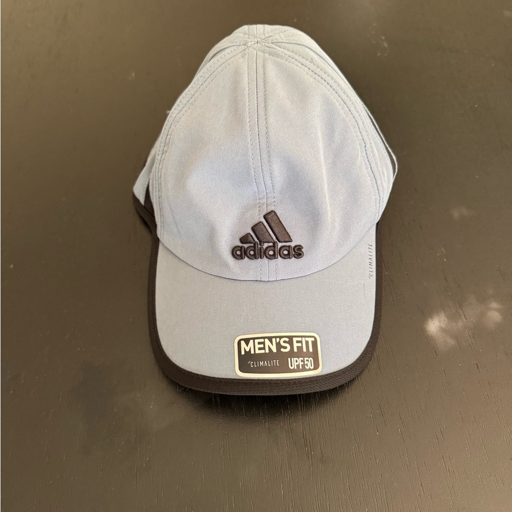 NWT Adidas Light Blue Cap with Black Logo